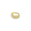 Golden harmony layered ring