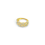 Golden harmony layered ring
