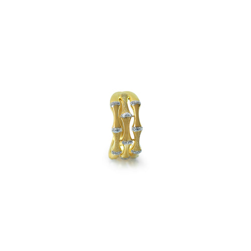 Golden harmony layered ring