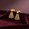 Golden ripples drop earring
