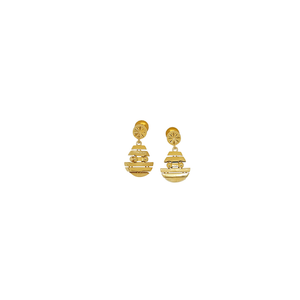 Golden Tier Drop Earrings