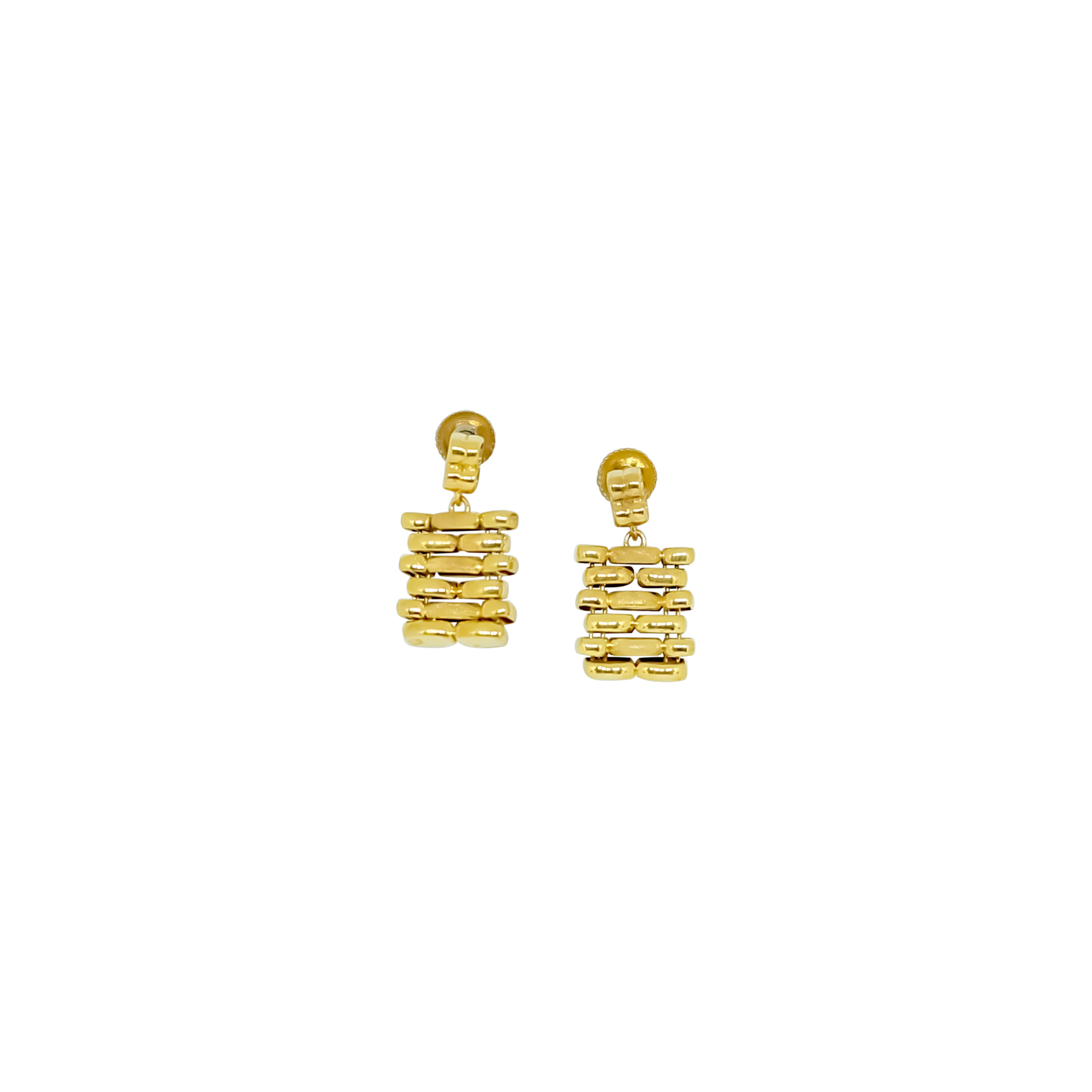 Layered Bar Gold Drop Earrings