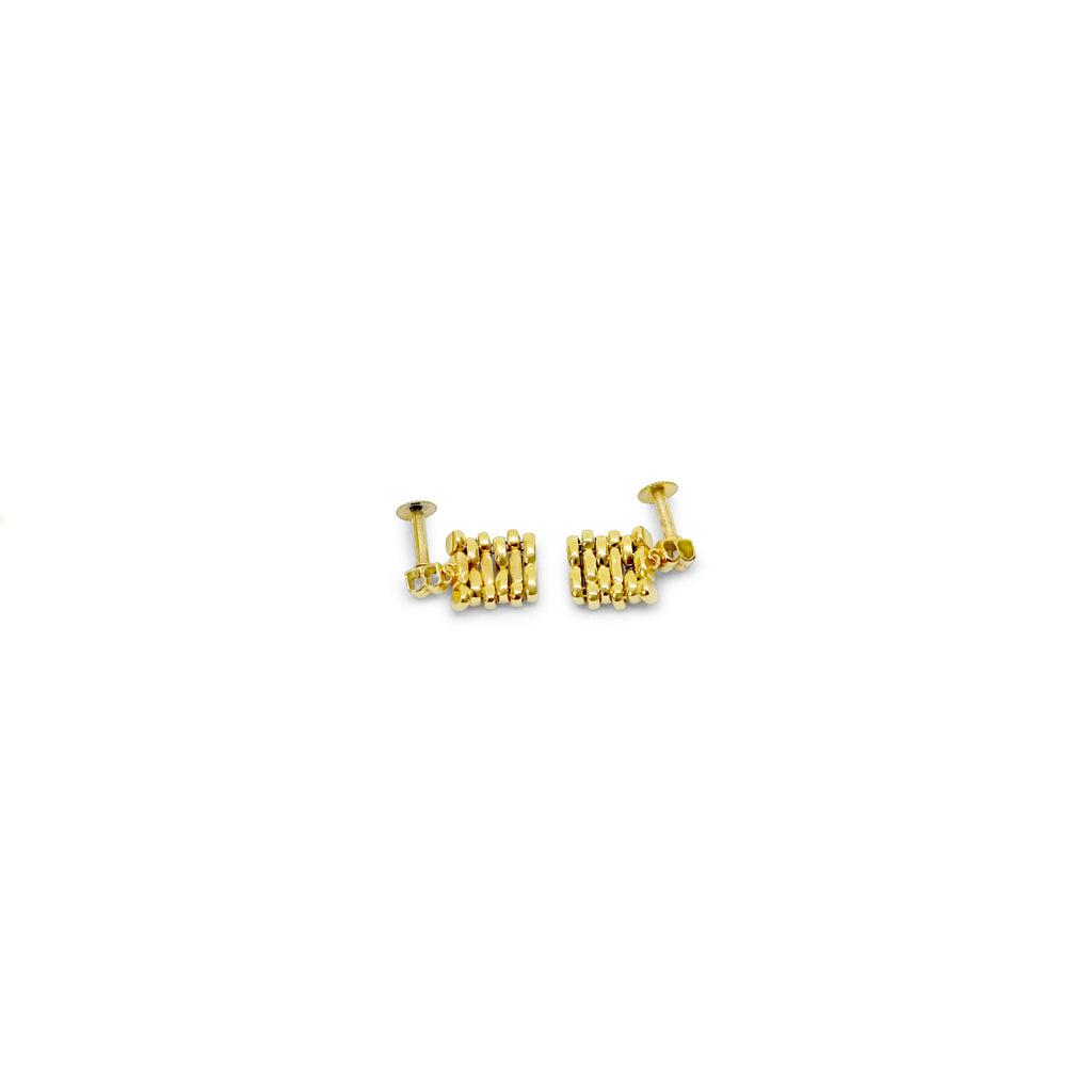 Layered Bar Gold Drop Earrings