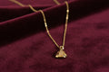Golden facet drop pendant chain