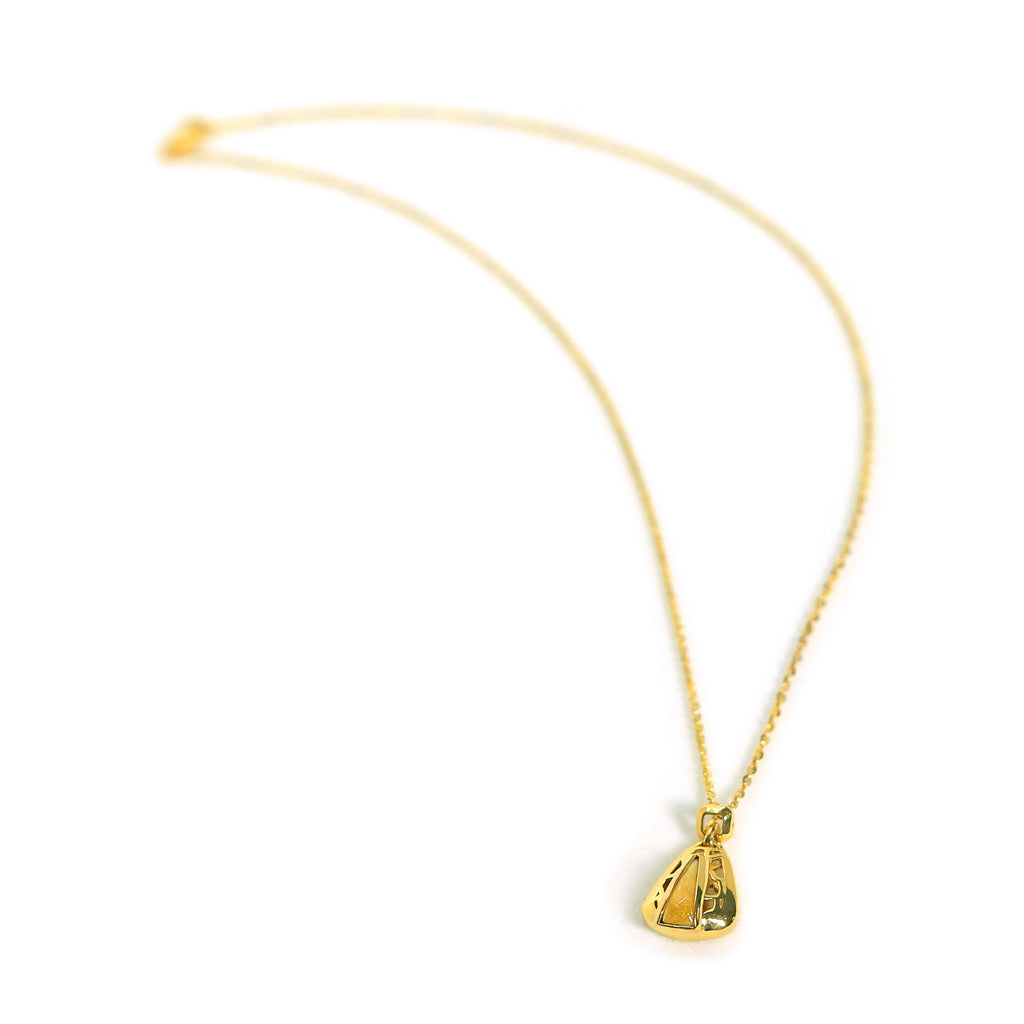 Golden facet drop pendant chain