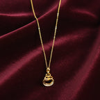 Intertwined Loop Gold Pendant Necklace