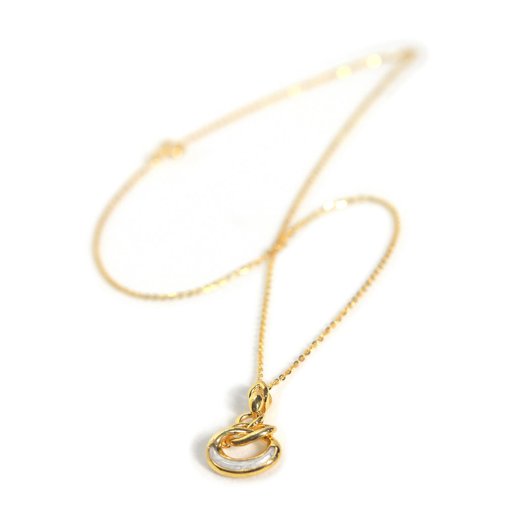 Intertwined Loop Gold Pendant Necklace