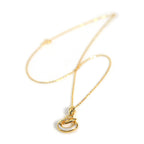 Intertwined Loop Gold Pendant Necklace