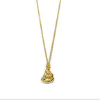 Intertwined Loop Gold Pendant Necklace
