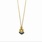 Midnight embrace gold pendant necklace