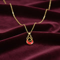 Scarlet link gold pendant chain
