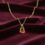 Scarlet link gold pendant chain